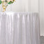 Sequin Dots Polyester Round 120" Tablecloth Shimmering Silver - Wrinkle Free & Sparkling Table Cover