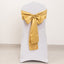 5 Pack Lamour Satin 6"x106" Chair Sashes Champagne - Stylish Reusable Decorative Bows