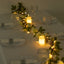 7ft 20 LED White Silk Rose Flower Garland Vine String Lights, Warm White Battery Operated