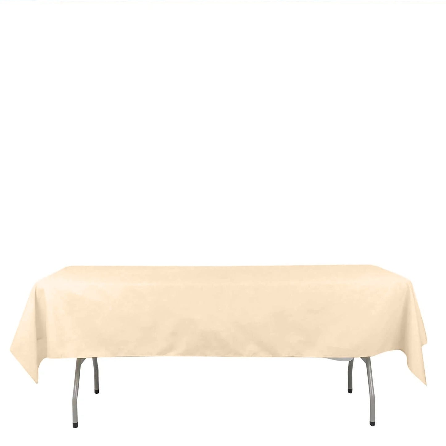 Polyester 54"x96" Rectangle Tablecloth Beige - Wrinkle-Resistant & Easy-to-Care Table Cover