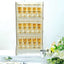 3-Tier Wooden Rectangle Champagne Wall Glass Holder in White for Rustic Events & Banquets