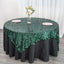Sequin 72"x72" Table Overlay Square Tablecloth Hunter Emerald Green - Big Payette Table Cover
