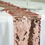 Big Payette Sequin 13"x108" Table Runner Rose Gold - Dazzling Design - Linen Luxes