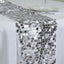 Big Payette Sequin 13"x108" Table Runner Silver - Dazzling Design - Linen Luxes