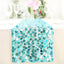 Big Payette Sequin 13"x108" Table Runner Turquoise - Dazzling Design - Linen Luxes