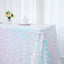Sequin 90"x156" Rectangle Tablecloth Iridescent Blue - Seamless Big Payette Table Cover