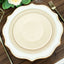 50-Pack Bagasse 8" Round Dessert Plates in Natural with Ribbed Rim