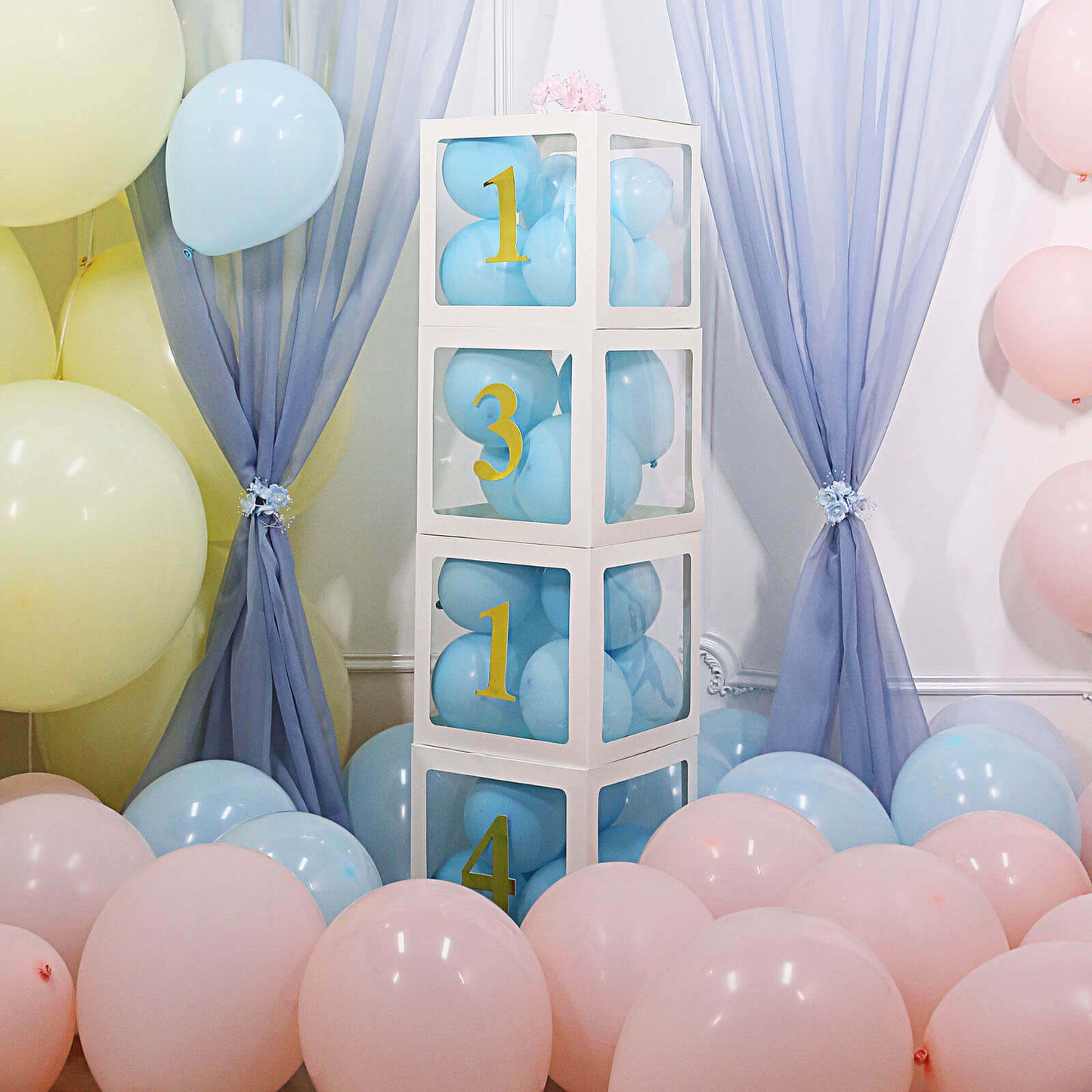 4-Pack Stickers Banner Custom 0-9 Number "8" Design Gold - Milestone Age and Date Stick-On Numbers 5"