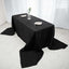 Taffeta 90"x156" Rectangle Tablecloth Black - Accordion Crinkle Seamless Table Cover