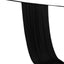 Black 4-Way Stretch Spandex Event Curtain Drapes, Wrinkle Free Backdrop Event Panel with Rod Pockets - 5ftx18ft