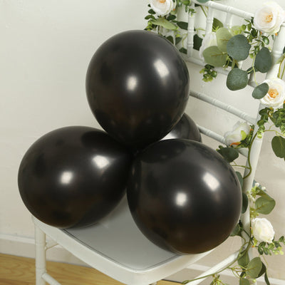 50 Pack Black Biodegradable Balloons, 12" Thickened Extra Strong Eco-friendly Latex Helium Party Balloons