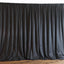 Black Chiffon Polyester Event Curtain Drapes, Dual Layer Divider Backdrop Event Panels with Rod Pockets - 20ftx10ft - Linen Luxes