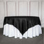 Taffeta 90"x90" Table Overlay Square Tablecloth Black - Accordion Crinkle Table Cover