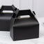 25 Pack Candy Gift Tote Gable Boxes, Matte Black Party Favor Treat Boxes - 6"x3.5"x7"