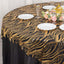 Mesh 72"x72" Table Overlay Square Tablecloth Black Gold - Wave Embroidered Sequins Table Topper