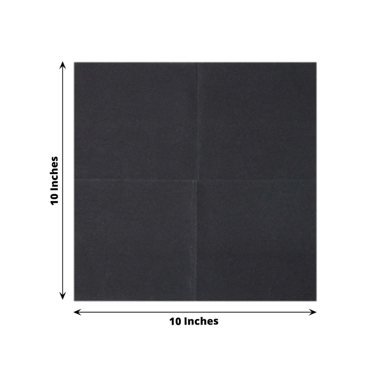 20 Pack Linen-Like Paper 5"x5" Napkins Black - Highly Absorbent Airlaid Napkins