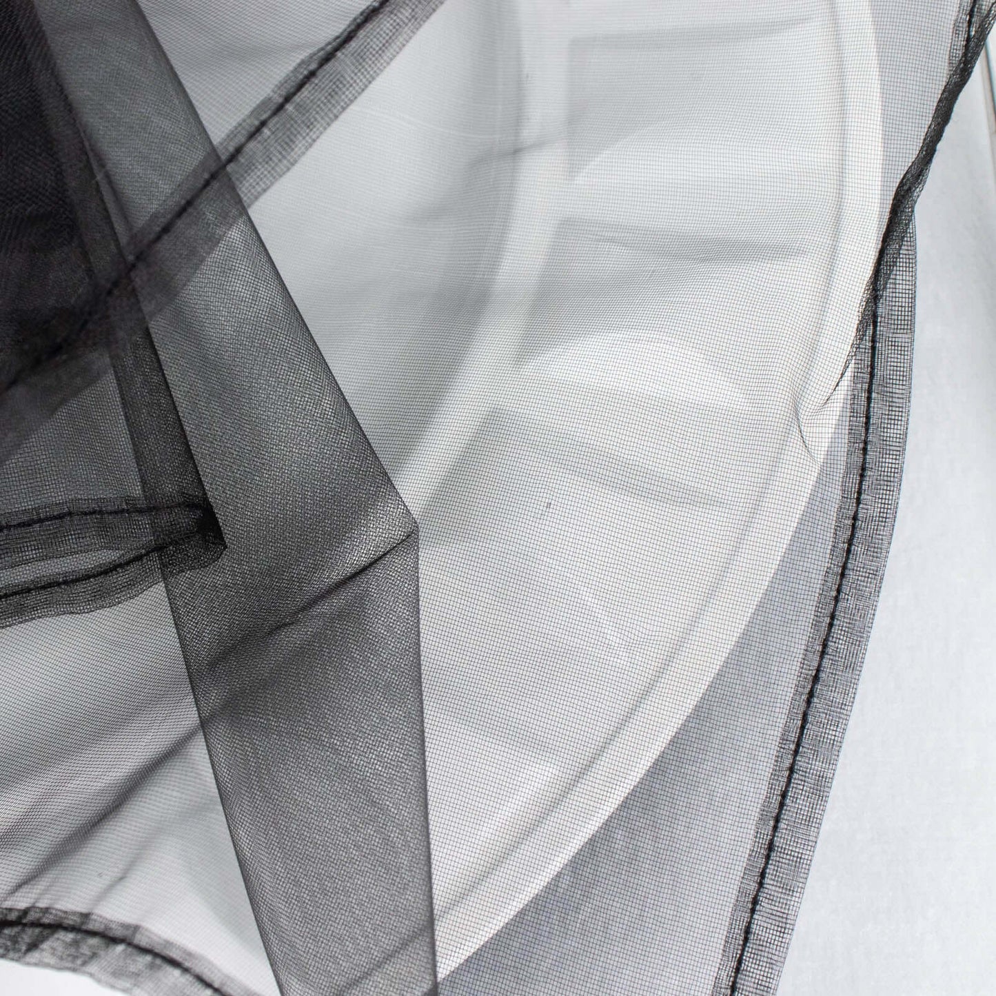 10 Pack Organza 23"x23" Napkins Black - Sheer Cloth Napkins