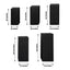 Set of 5 Black Spandex Rectangle Pedestal Stand Covers, Stretchable Pillar Prop Covers - 160 GSM