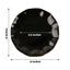 10-Pack Plastic Round 6" Dessert Plates in Black Ruffled Rim with Gold Edging - Sturdy Disposable Salad Appetizer Dinnerware