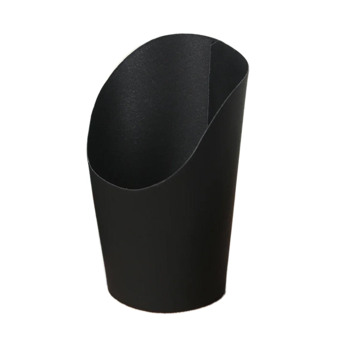 50-Pack Paper Popcorn Box Snack Cups Cone Design Black - Great for Appetizers 14oz