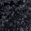8ftx8ft Black Satin Rosette Event Curtain Drapes, Backdrop Event Panel