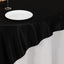 Lamour Satin 72"x72" Table Overlay Square Tablecloth Black - Smooth Finish for Luxurious Events