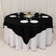 Lamour Satin 72"x72" Table Overlay Square Tablecloth Black - Smooth Finish for Luxurious Events