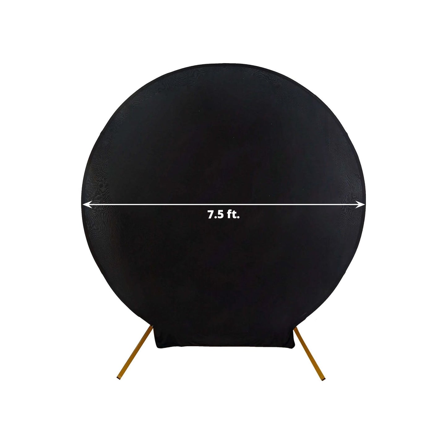 7.5ft Black Round Spandex Fit Party Backdrop Stand Cover