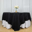 Premium Polyester 90"x90" Table Overlay Square Tablecloth Black 220GSM Wrinkle-Resistant Table Cover