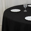 Cotton Blend 108" Round Tablecloth Black - Wrinkle-Resistant Design
