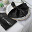 5 Pack Taffeta 20"x20" Napkins Black - Accordion Crinkle Dinner Napkins