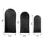 Set of 3 Black Crushed Velvet Chiara Backdrop Stand Covers For Round Top Wedding Arches - 5ft, 6ft, 7ft