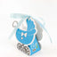 25 Pack Light Blue Baby Paper Stroller Party Favor Gift Boxes, Cardstock Carriage Candy Boxes with Ribbon Ties - 4.5"x2"x4"