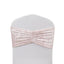 5 Pack Crushed Velvet Chair Bands Blush Wide Ruffle Style - Textured Chair Sashes for Stunning Event Decor - 8"x15"