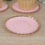50-Pack Paper 3.5" Round Party Plates in Blush with Gold Scalloped Rim - Disposable Mini 250GSM Dessert Plates for Tapas, Appetizers & Finger Foods