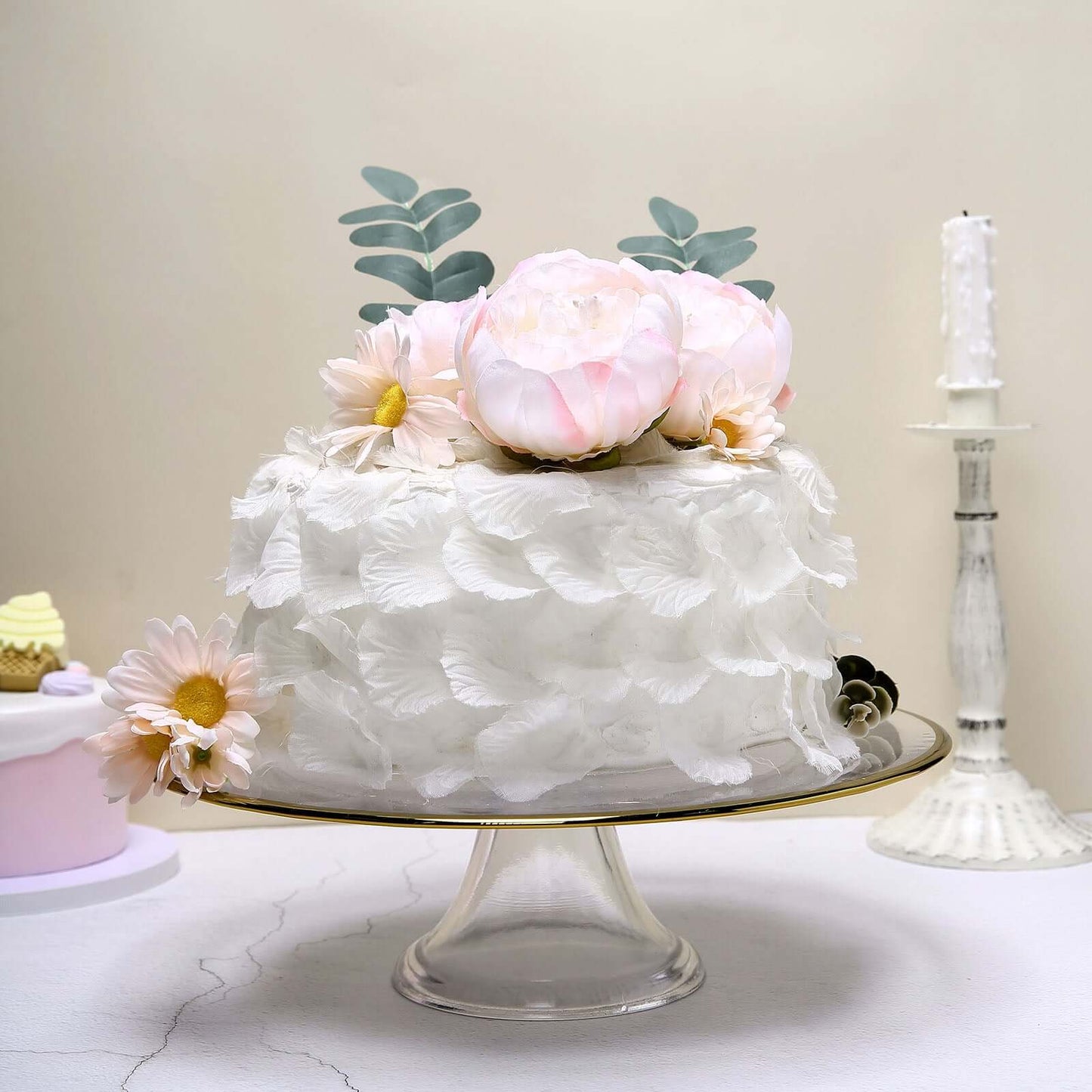 10-Pack Artificial Peony Flower Heads Blush - Versatile Faux Craft Flowers for DIY Event Styling Scrapbooking & Floral Arrangements 3"