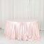 Satin 132" Round Tablecloth Blush - Stylish Seamless Table Cover