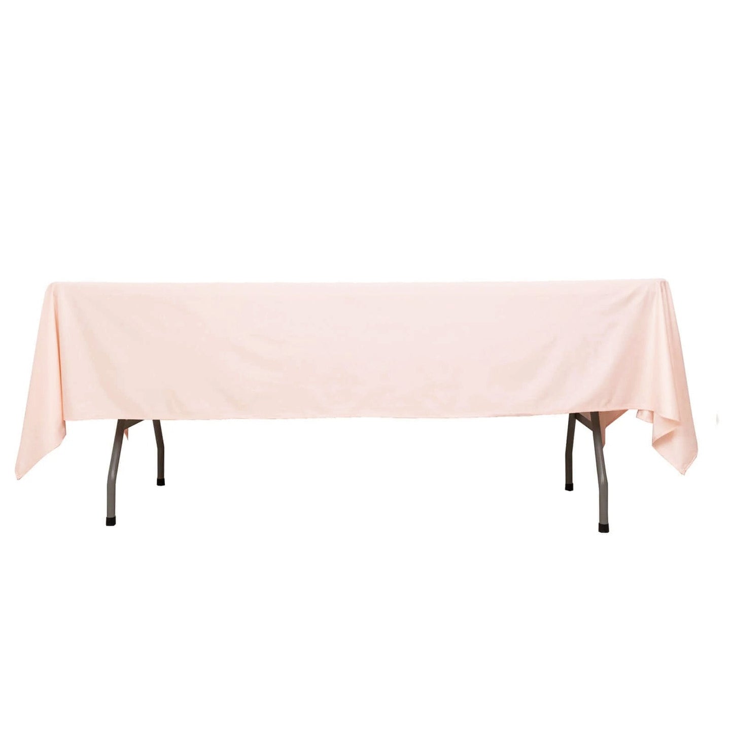 Scuba Rectangular 60"x102" Tablecloth Blush - Wrinkle Free & Stain Resistant Table Cover