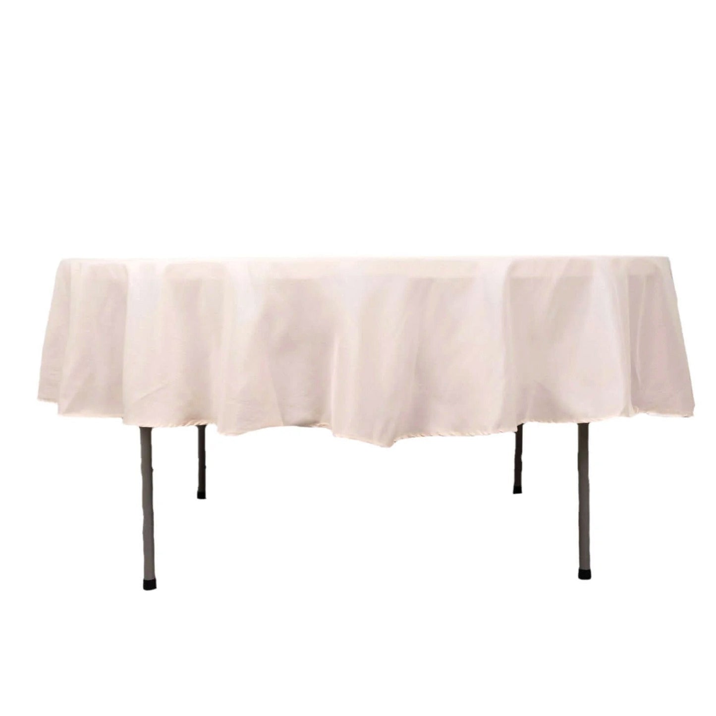 Premium Polyester 90" Round Tablecloth Blush - Stain and Wrinkle-Resistant Design with 220GSM Thickness Table Cover