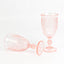 24-Pack Plastic Wine Glasses 10oz â€“ Transparent Blush Vintage Goblets with Retro Embossed Design, Elegant Drinkware - 7" Tall