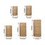 Set of 5 Natural Woven Rattan Wicker Pedestal Stands, Boho Chic Side Table Cylinder Cake Dessert Plant Display Stands - 20",21",24",29",36"
