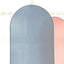 7ft Matte Dusty Blue Spandex Fitted Chiara Backdrop Stand Cover For Round Top Wedding Arch