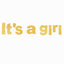 3ft Gold Glittered It's a Girl Paper Hanging Gender Reveal Garland Banner, Baby Shower Banner