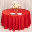Lamour Satin 120" Round Tablecloth Red - Seamless Table Cover with Soft Tempered Sheen