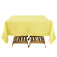 Polyester Square 70"x70" Tablecloth Yellow - Wrinkle-Resistant & Durable Table Cover