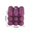 2-Pack Decorative Paraffin Wax Candles Bubble Cube Design Burgundy - Unscented Long Burning Pillar Candle Set 2"