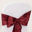 5 Pack Lamour Satin 6"x106" Chair Sashes Burgundy - Stylish Reusable Decorative Bows