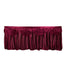 Satin 14ft Table Skirt Burgundy - Pleated Double Drape Table Cover