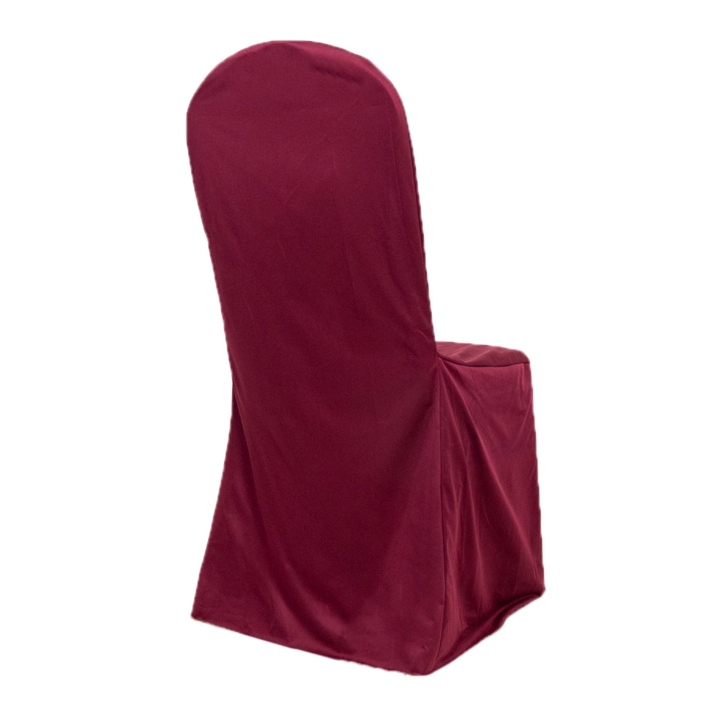 Scuba Stretch Chair Cover Burgundy for Banquet Chairs Slim Fit Design - Wrinkle Free and Durable Slipcover