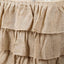 Burlap 14ft Table Skirt Natural 3 Tier Ruffled Design for Rustic Weddings & Country Events - Linen Luxes